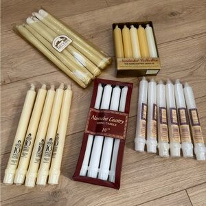 31pc Candle Lot – Assorted Sizes – Lenox Nantucket Country Mill Farm Federal